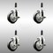Service Caster 4 Inch 316SS Black Poly Swivel 3/4 Inch Expanding Stem Caster Set Brake SCC SCC-SS316EX20S414-PPUB-BLK-TLB-34-4 - alternate 1